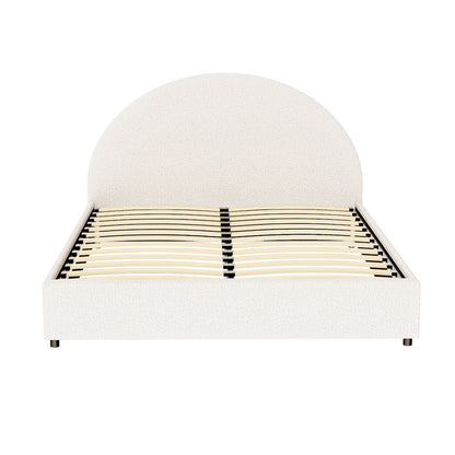 Artiss Bed Frame Gas Lift Strorage Beds Base Platform Boucle Fabric Double ELLA