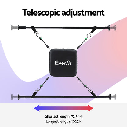 Everfit Doorway Punching Bag Adjustable Apartment Friendly with Boxing Gloves Black