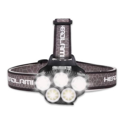 Headlamp with multiple lights on a white background