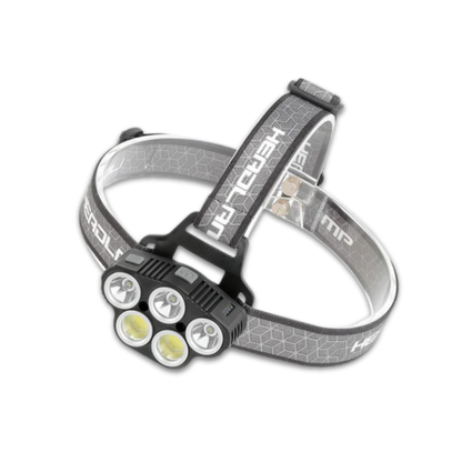 Headlamp with multiple lights on a white background