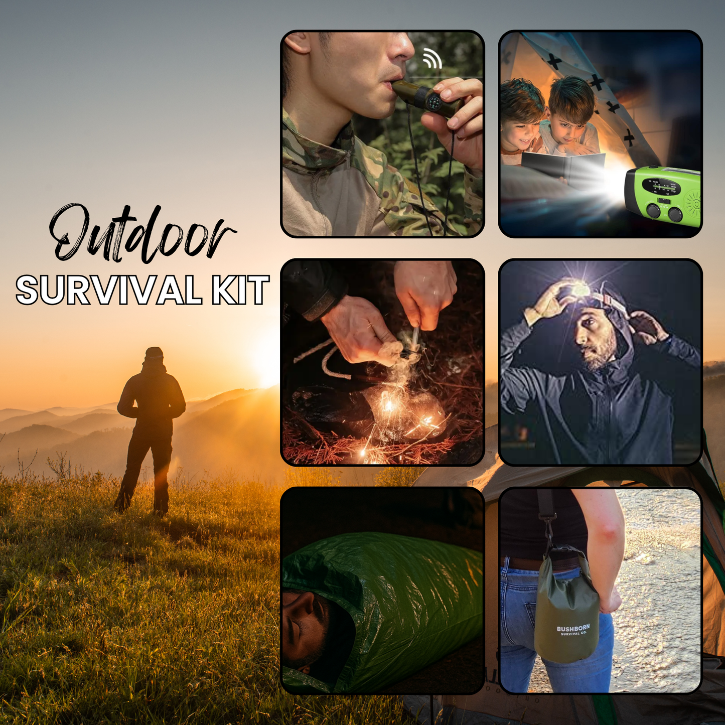 Bushborn Survival Kit - Tactical Green