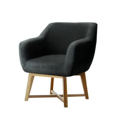 Artiss Armchair Tub Chair Charcoal Aston