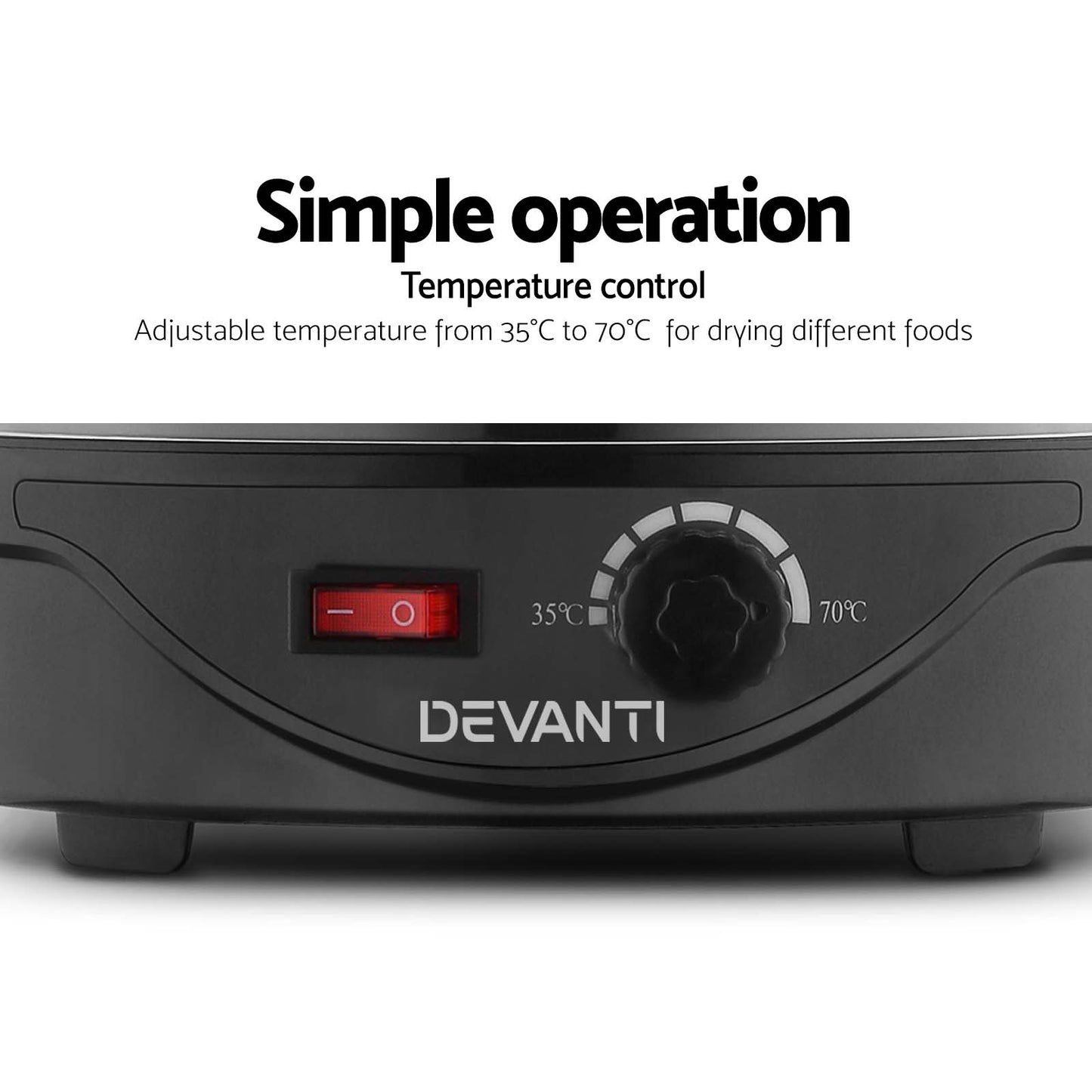 Devanti 5 Trays Food Dehydrator - Fruit Beef Jerky Biltong Dryer
