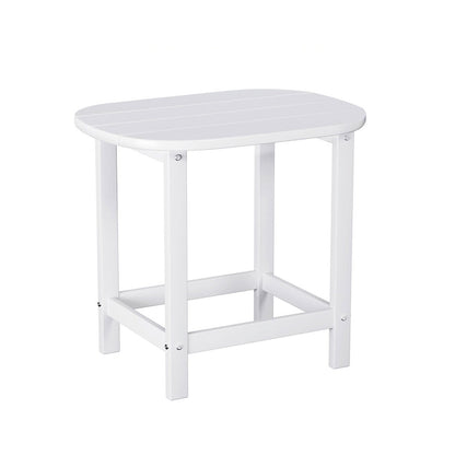 Outdoor Coffee Side Table HDPE Desk Patio Furniture Camping Garden White