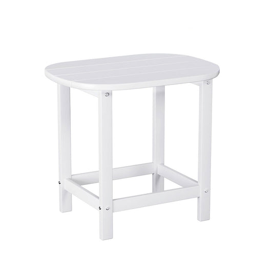 Outdoor Coffee Side Table HDPE Desk Patio Furniture Camping Garden White