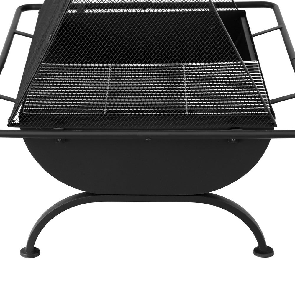 Grillz Outdoor Steel Fire Pit BBQ Grill