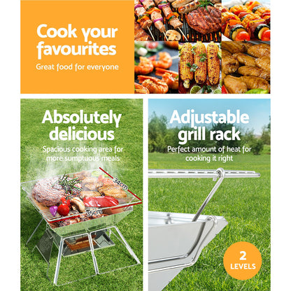 Grillz Fire Pit BBQ Grill with Carry Bag