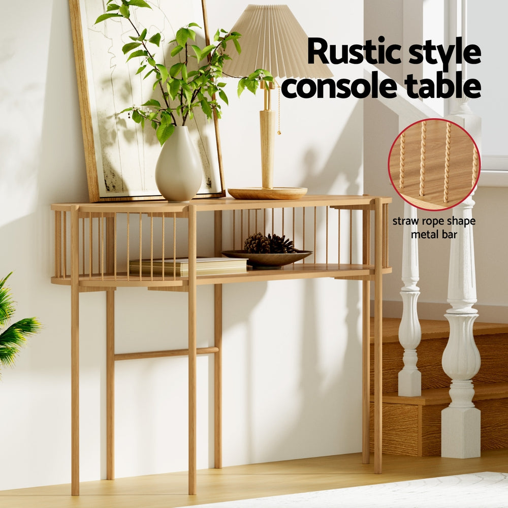 Artiss Console Table 124CM Pine