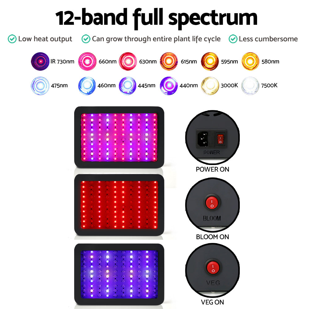1000W Grow Light LED Full Spectrum Indoor Plant All Stage Growth