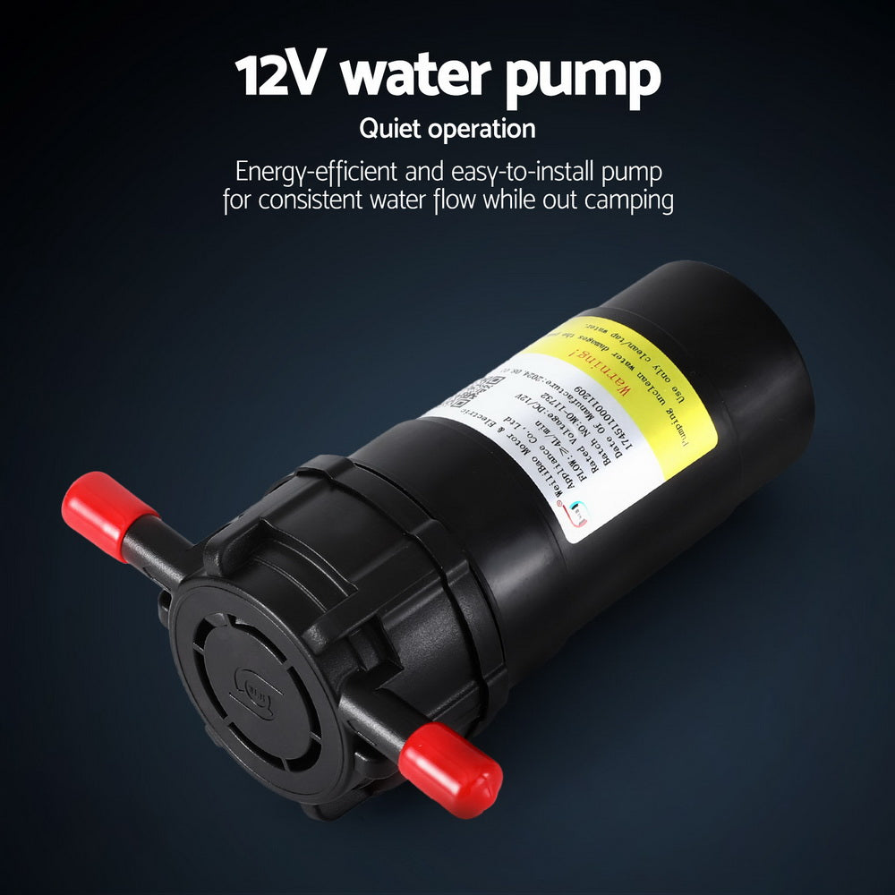 Devanti Portable Gas Water Heater LPG-powered System White With Pump