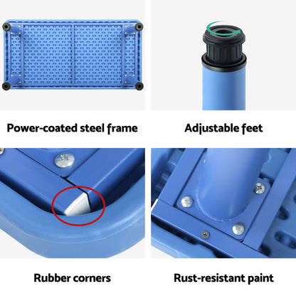 Keezi 5PCS Kids Table and Chairs Set Children Study Desk Furniture Plastic 4 Chairs