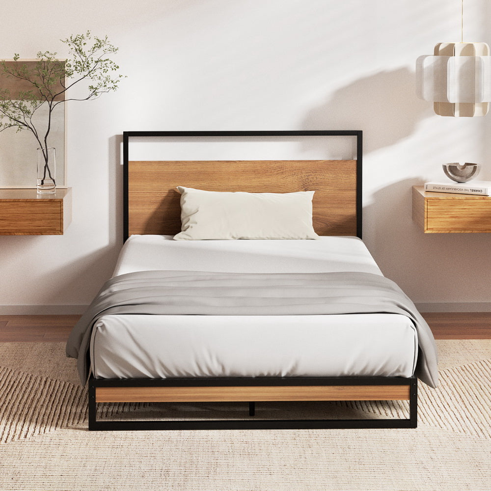 Artiss  Metal Bed Frame King Single Size Beds Platform with Mattress