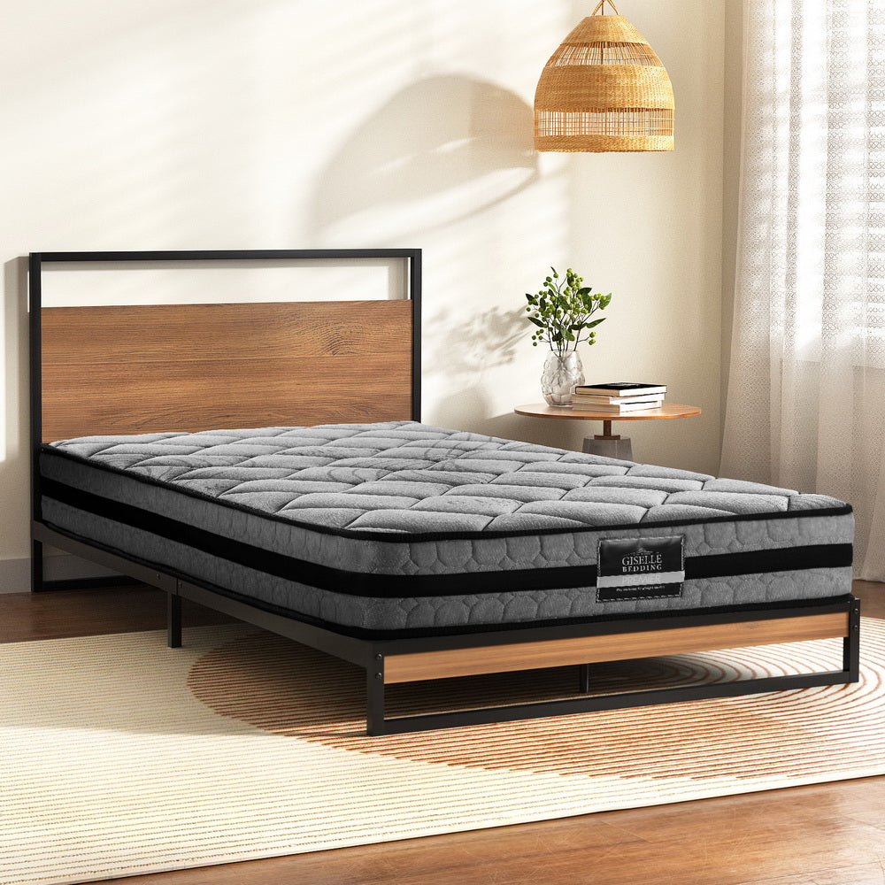 Artiss  Metal Bed Frame Single Size Beds Platform with Mattress