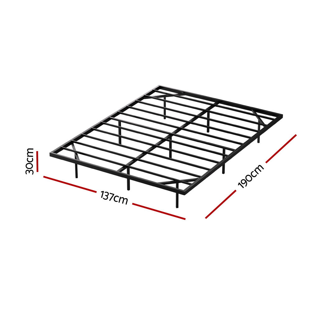 Artiss Floating Metal Bed Frame with Smart LED Lights - Double
