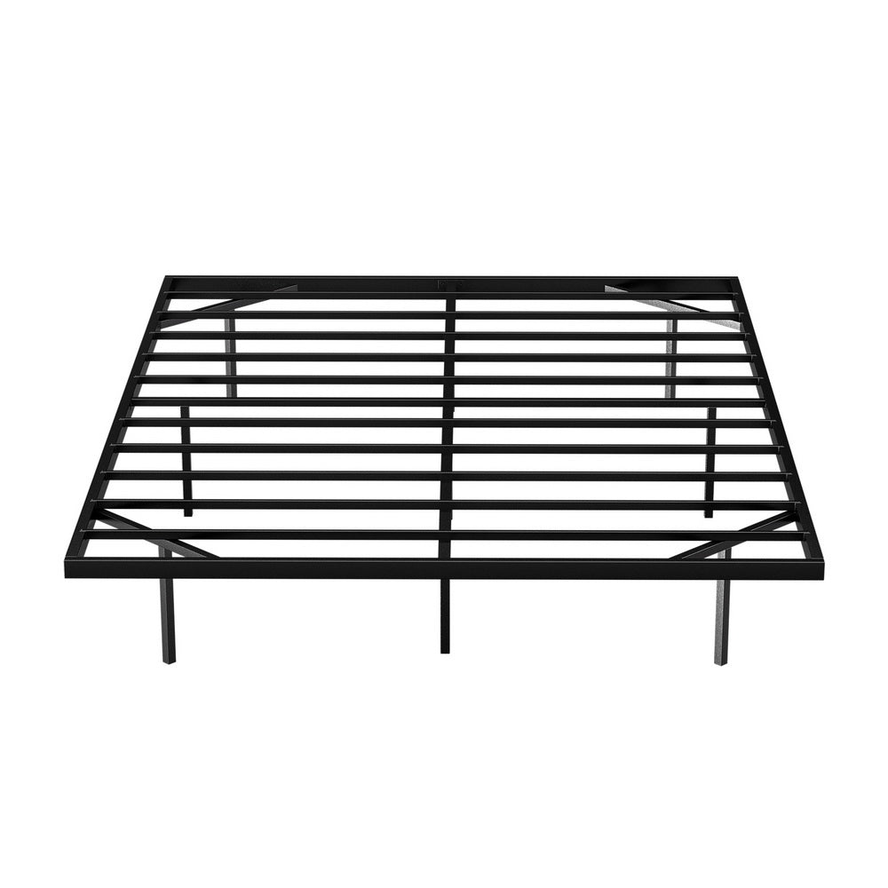 Artiss Floating Metal Bed Frame with Smart LED Lights - Double