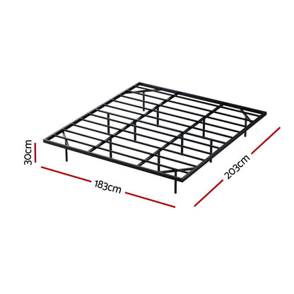 Artiss Floating Metal Bed Frame with Smart LED Lights - King