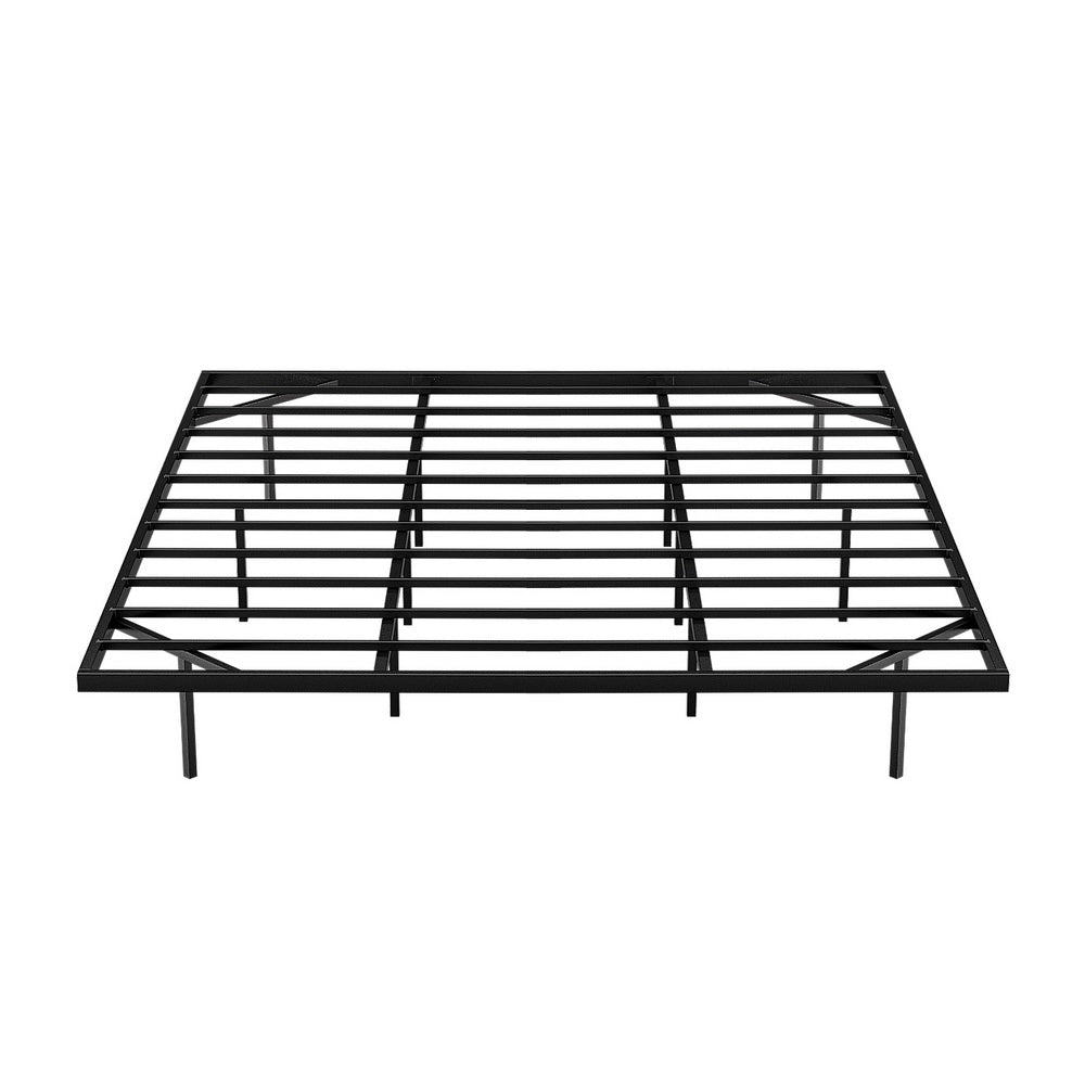 Artiss Floating Metal Bed Frame with Smart LED Lights - King