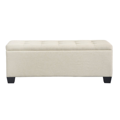 Artiss Storage Ottoman Blanket Box 97cm Linen Beige