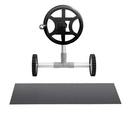 Aqua Buddy Pool Cover 600 Micron 10x4m w/ Roller 4m Swimming Pools Black Solar Blanket