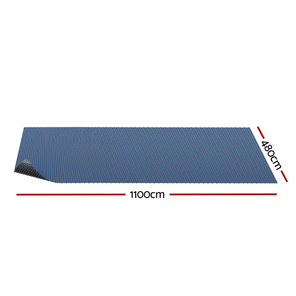 Aqua Buddy Pool Cover 600 Micron 11x4.8m Swimming Pool Solar Blanket Blue Black