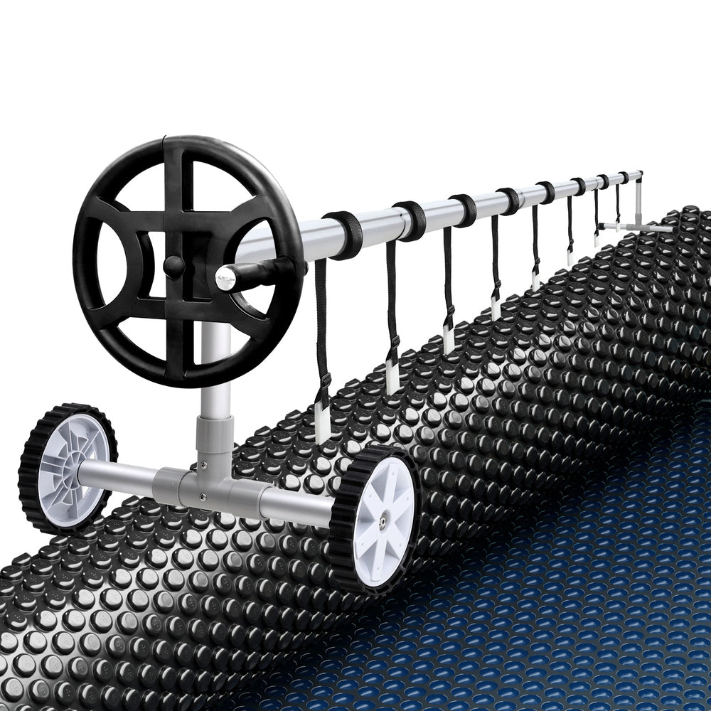 Aqua Buddy Pool Cover 600 Micron 7x4m w/ Roller 4m Swimming Pools Black Solar Blanket