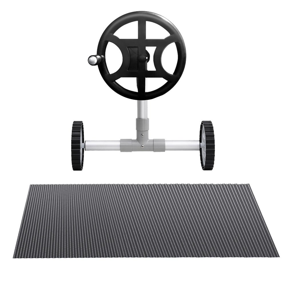 Aqua Buddy Pool Cover 600 Micron 7x4m w/ Roller 4m Swimming Pools Black Solar Blanket