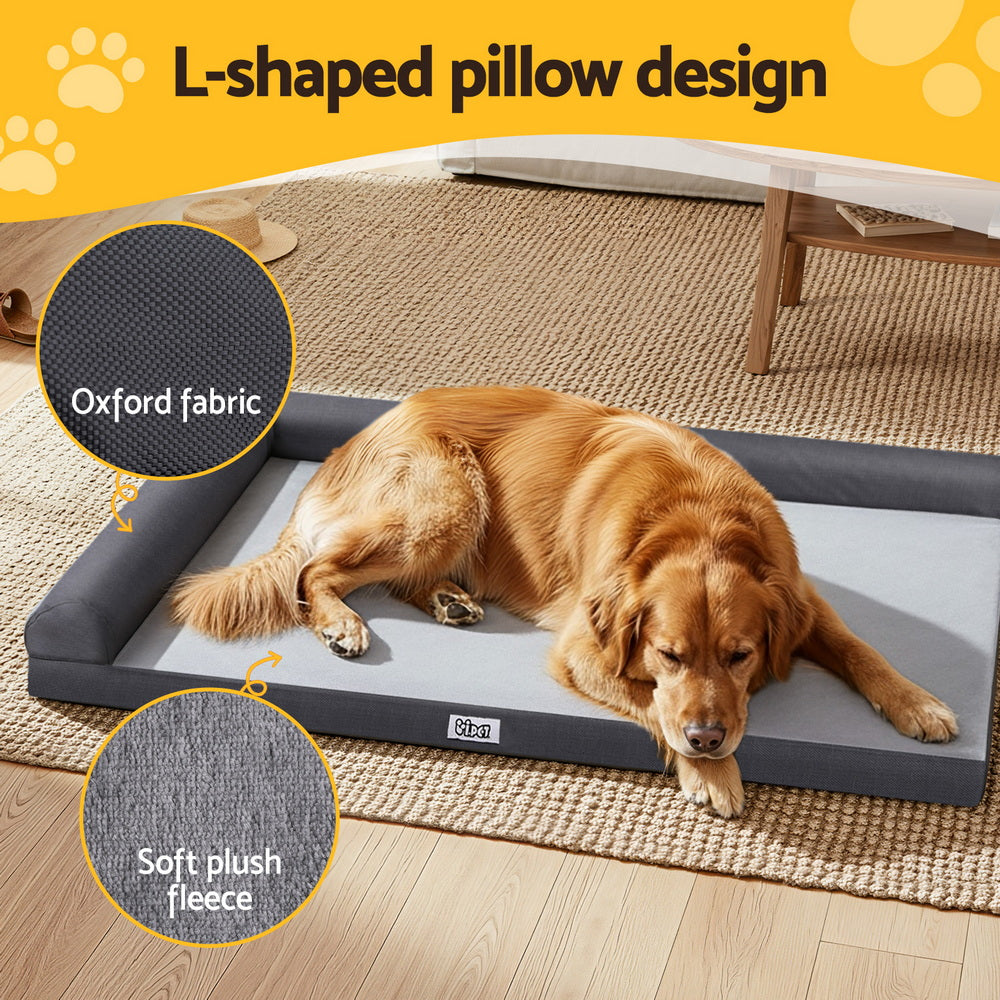 Pet Bed Plush Soft Cushion Egg Crate Large Sofa Platform Removable Washable