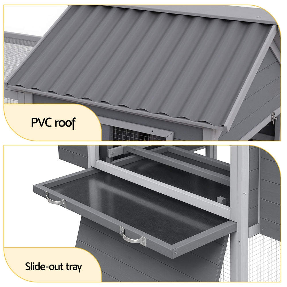 Chicken Coop Rabbit Hutch Extra Large Wooden Run Bunny Cage Poultry House Outdoor