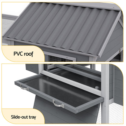 Chicken Coop Rabbit Hutch Extra Large Wooden Run Bunny Cage Poultry House Outdoor