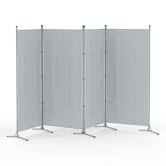 Artiss 4 Panel Room Divider Screen 345x180cm Fabric Grey