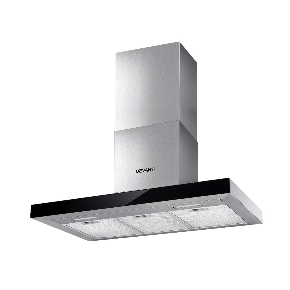 900mm Range Hood 90cm Rangehood Glass Stainless Steel