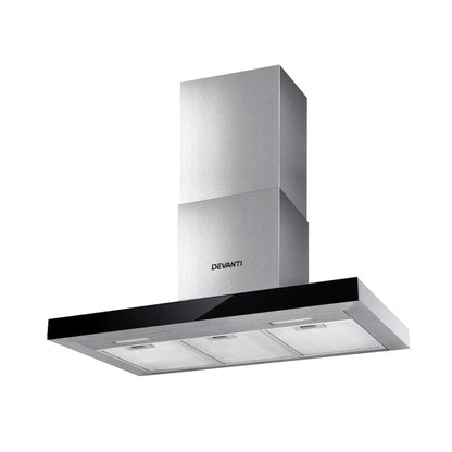 900mm Range Hood 90cm Rangehood Glass Stainless Steel