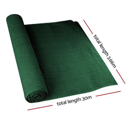50% Shade Cloth 3.66x30m Shade Cloth Sail Heavy Duty Shadecloth Garden Mesh Roll GR