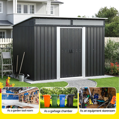 Giantz Garden Shed Outdoor Storage 2.60x1.95M Tool Sheds Workshop House Shelter