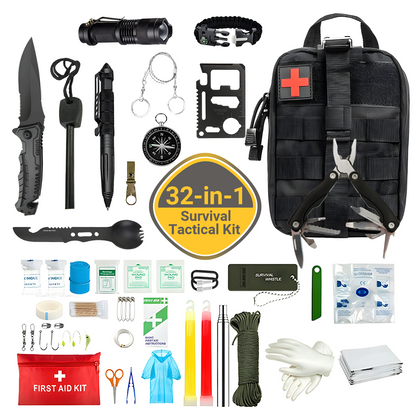 Survival Tactical Kit - 32-in-1 Survival Essentials