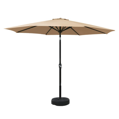 3m Outdoor Umbrella w/Base Pole Tilt Beach Garden Patio Beige
