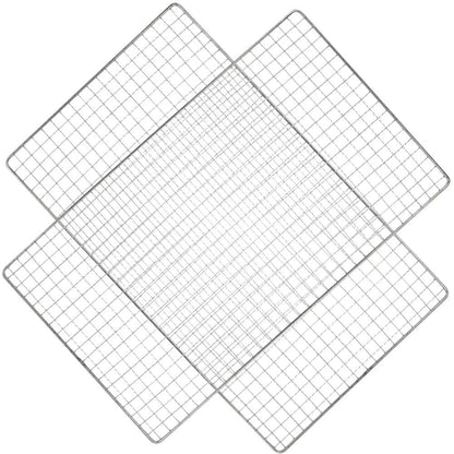 Samland 22x12cm BBQ Grill Mesh Fish Meat Rectangle Net Mat Barbecue Pad for Camping