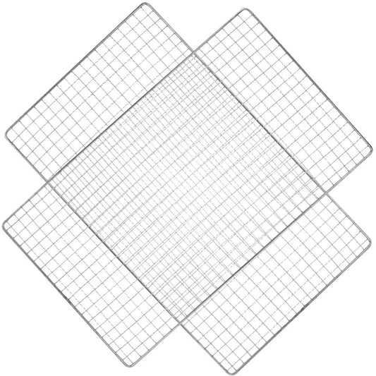 Samland 22x12cm BBQ Grill Mesh Fish Meat Rectangle Net Mat Barbecue Pad for Camping