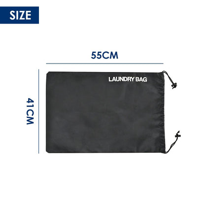 2Pcs Water Resistant Drawstring Laundry & Storage Bag, Reusable Clothes Bag for Travel, Gym, Sports & Everyday Use