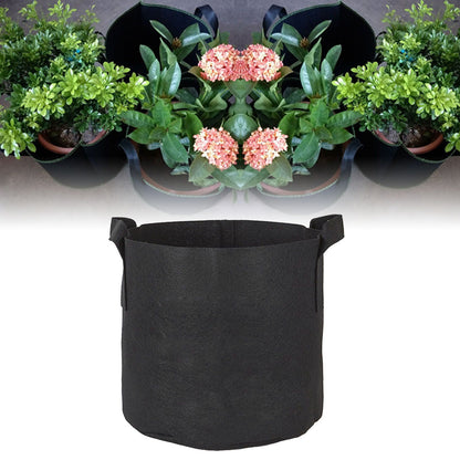5pcs Grow Bag 5 Gallon Breathable Thickened Plant Fabric Pots with Handles for Trees Flowers Black