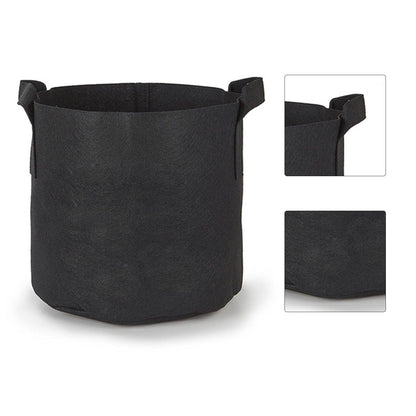5pcs Grow Bag 5 Gallon Breathable Thickened Plant Fabric Pots with Handles for Trees Flowers Black