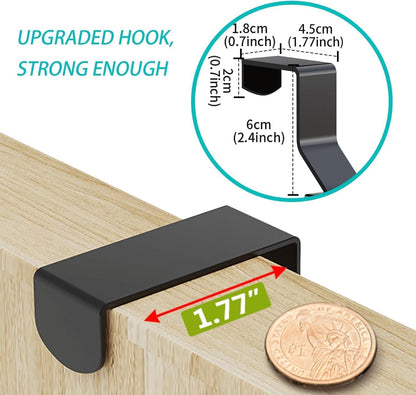 CARLA HOME 6 Tier Over the Door Organizer with Adjustable Metal Pantry Storage Rack and Hanging Baskets for Kitchen and Bathroom