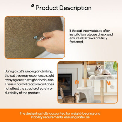 Cat Tree Condo Activity Center Sisal Scratcher Tower