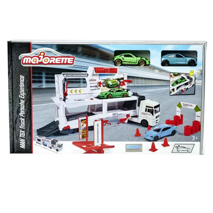 MAN TGX Porsche Experience Truck and 2 Cars 911 GT3 Taycan Playset