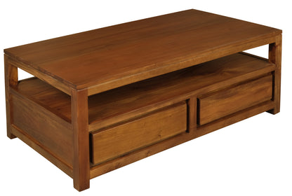 Amsterdam 4 Drawer Coffee Table (Light Pecan)