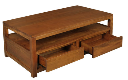 Amsterdam 4 Drawer Coffee Table (Light Pecan)