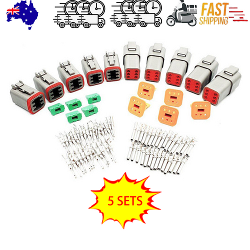 5 Deutsch DT 6 Way Pin Male/Female Electrical Connector Plug