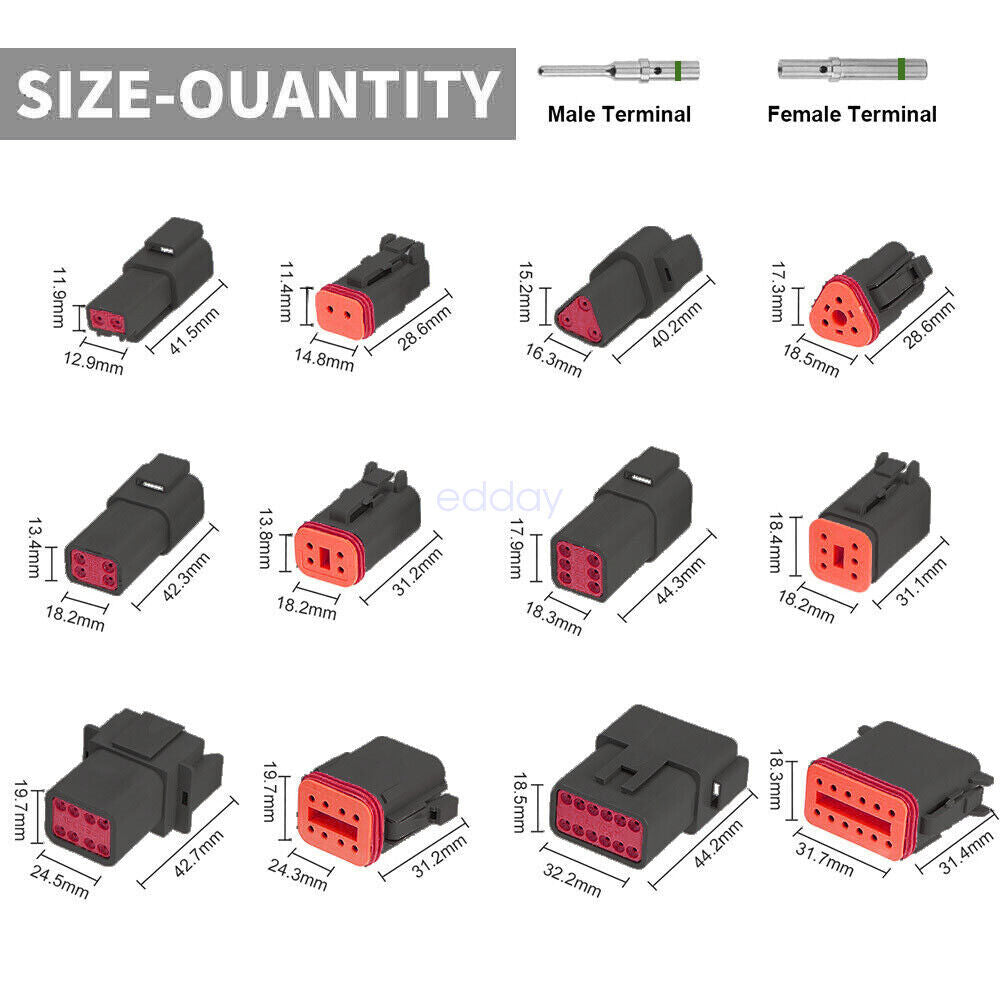 BLACK??1700x Deutsch DT Connector Genuine Deutsch Crimp Tool Auto Marine