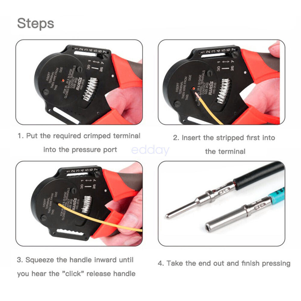 BLACK??1700x Deutsch DT Connector Genuine Deutsch Crimp Tool Auto Marine