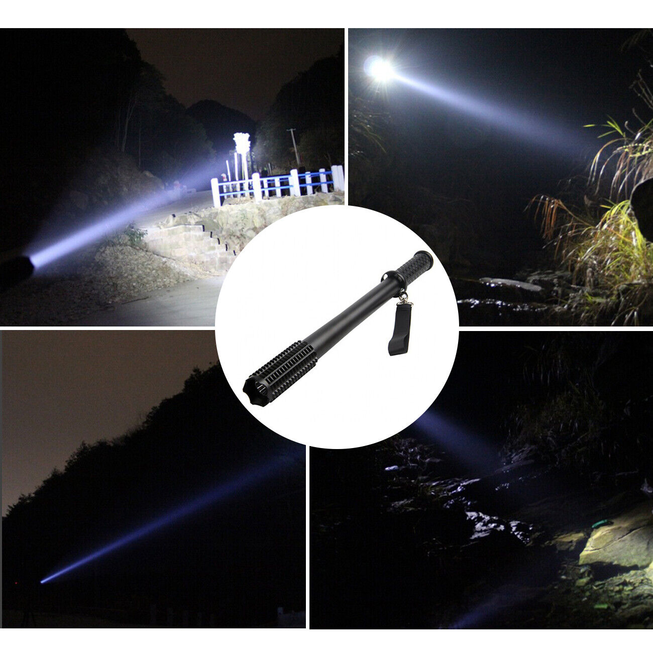 90000LM Baseball Bat LED Flashlights Waterproof Powerful Aluminium for Emergency